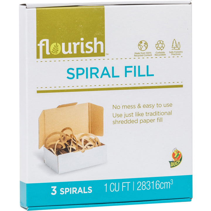 Image of Duck® Spiral Fill,Large,1 Cubic Foot,3 Spirals/BX,6BX/PK,Brown