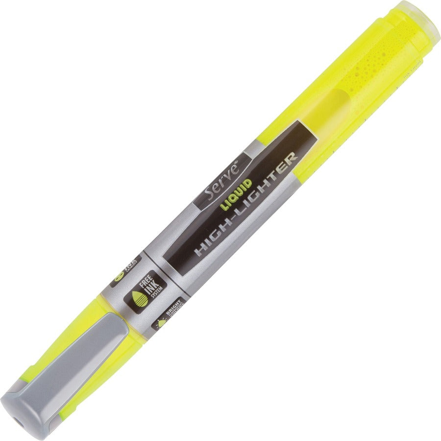 Image of Serve LKTFB4KRPA Jumbo Liquid Highlighters, Fluorescent Assorted Ink, Pigment-based, Liquid, 4 / Set