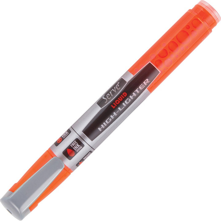 Image of Serve LKTFB4KRPA Jumbo Liquid Highlighters, Fluorescent Assorted Ink, Pigment-based, Liquid, 4 / Set