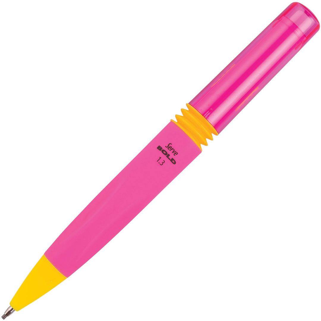 Image of Serve BD13K12P Bold Mechanical Pencil, 1.3 mm Black Lead, Bold Point, Pink Plastic Barrel, 1 Each
