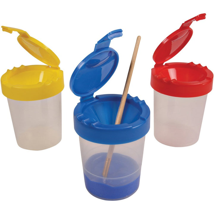 Image of Deflecto 39515RED Antimicrobial Kids No Spill Paint Cup Red