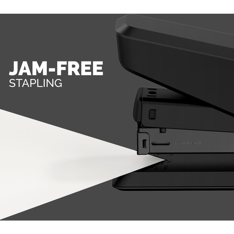 Image of Fellowes® LX850 EasyPress Full Strip Stapler with Antimicrobial Protection, 25-Sheet Capacity, Black