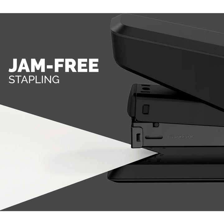Image of Fellowes® LX850 EasyPress Full Strip Stapler with Antimicrobial Protection, 25-Sheet Capacity, Black