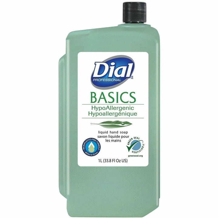 Image of Dial Professional 33821 Basics Liquid Hand Soap, 1.06 quart, Hand, Healthcare, School, Office, Restaurant, Daycare, Green, 1 Each