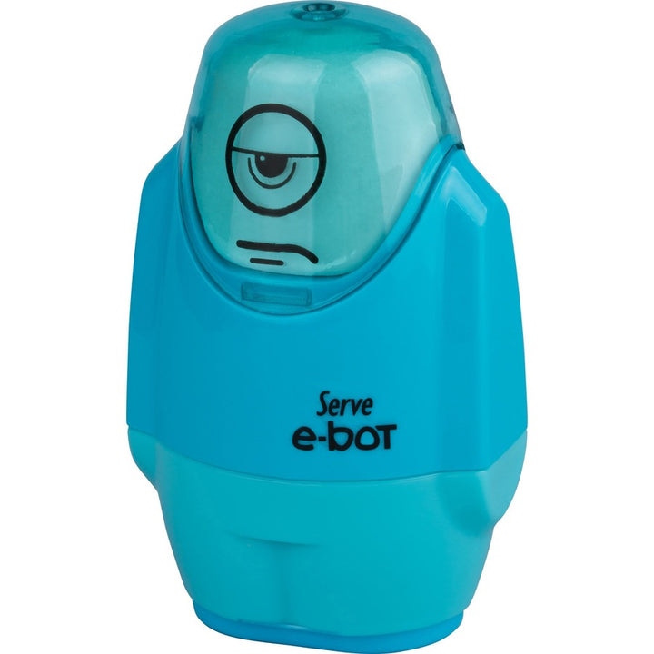 Image of Serve EBOT9KTKR E-Bot Eraser & Sharpener, 2 Hole(s), Plastic, Multicolor, 1 Each