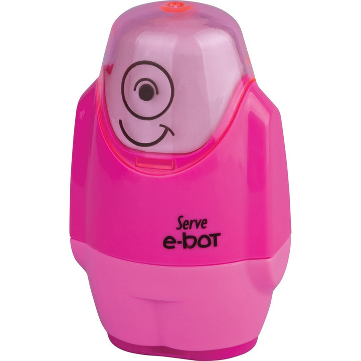 Image of Serve EBOT9KTKR E-Bot Eraser & Sharpener, 2 Hole(s), Plastic, Multicolor, 1 Each