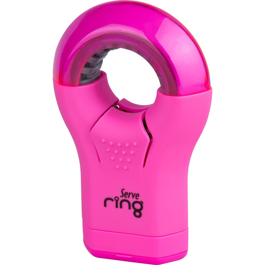 Image of Serve RING8KTKR Ring Eraser & Sharpener, Plastic, Multicolor, 1 Each