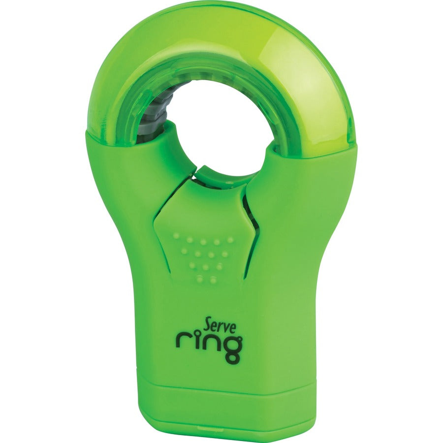 Image of Serve RING8KTKR Ring Eraser & Sharpener, Plastic, Multicolor, 1 Each