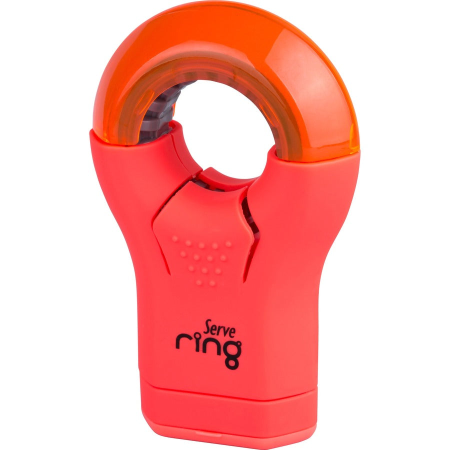 Image of Serve RING8KTKR Ring Eraser & Sharpener, Plastic, Multicolor, 1 Each