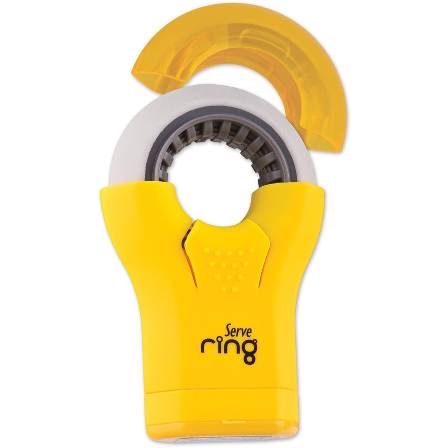 Image of Serve RING8KTKR Ring Eraser & Sharpener, Plastic, Multicolor, 1 Each