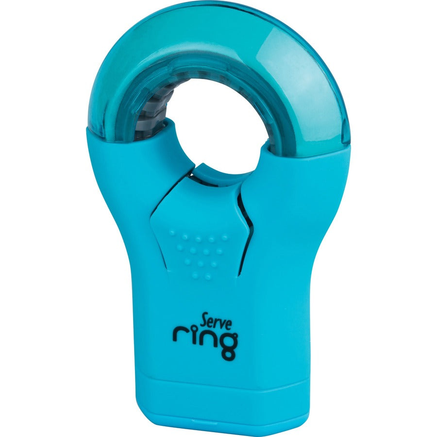 Image of Serve RING8KTKR Ring Eraser & Sharpener, Plastic, Multicolor, 1 Each