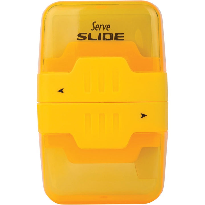 Image of Serve SLIDE9KTKR Slide Eraser & Sharpener, Plastic, Multicolor, 1 Each
