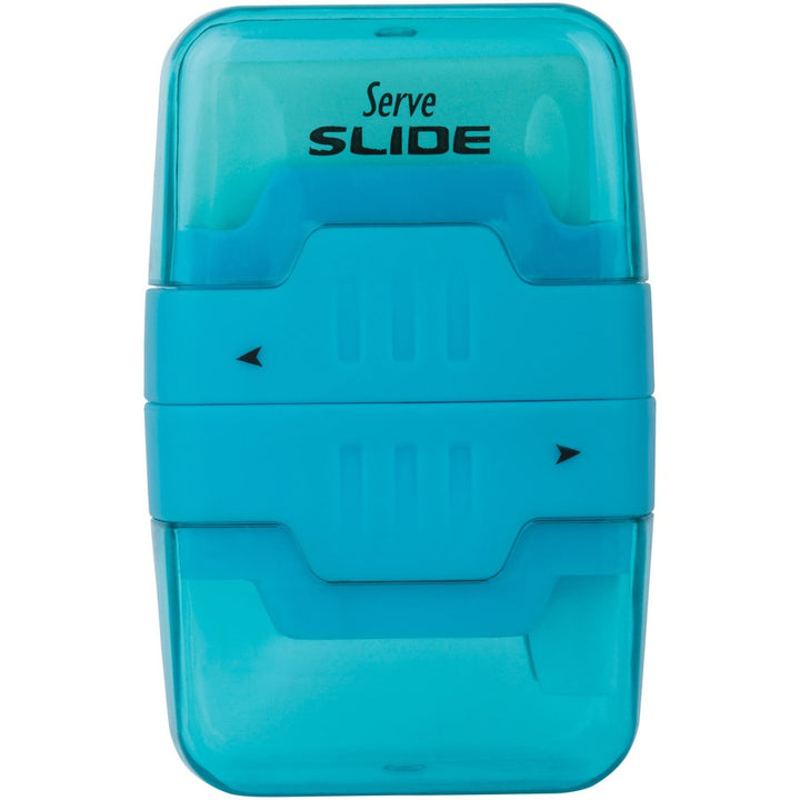 Image of Serve SLIDE9KTKR Slide Eraser & Sharpener, Plastic, Multicolor, 1 Each