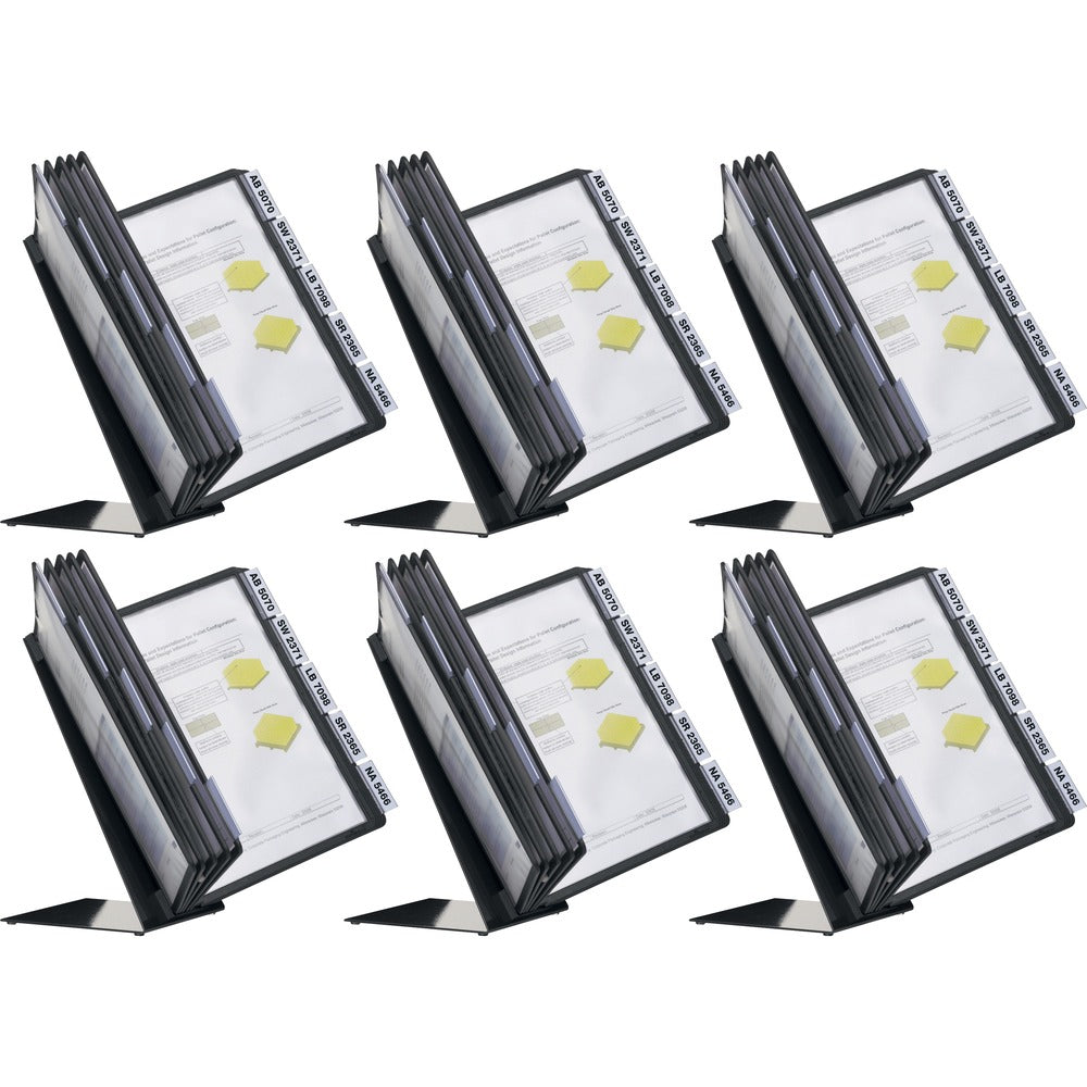 Image of Durable Office Products Desk Panel System, 10 Panels/Tabs, 6/CT, BK