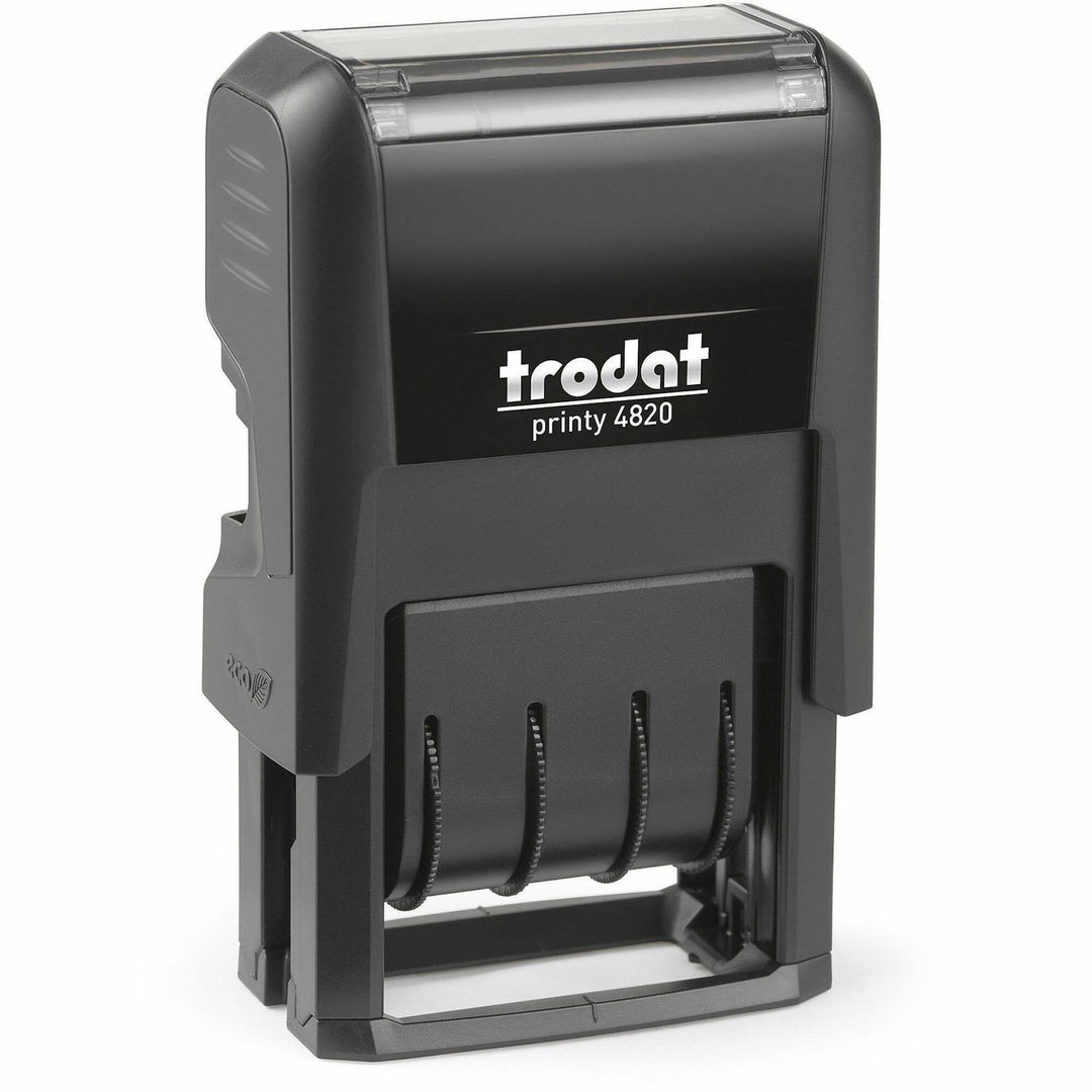 Image of Trodat E4820 Date Only Stamp, Date Stamp, 0.38" Impression Width x 1.62" Impression Length, 10000 Impression(s), Black, Recycled, 1 Each