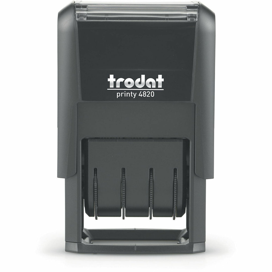 Image of Trodat E4820 Date Only Stamp, Date Stamp, 0.38" Impression Width x 1.62" Impression Length, 10000 Impression(s), Black, Recycled, 1 Each