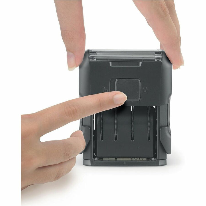 Image of Trodat E4820 Date Only Stamp, Date Stamp, 0.38" Impression Width x 1.62" Impression Length, 10000 Impression(s), Black, Recycled, 1 Each