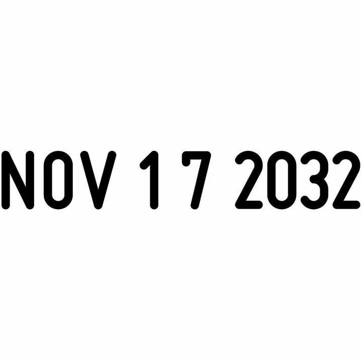 Image of Trodat E4820 Date Only Stamp, Date Stamp, 0.38" Impression Width x 1.62" Impression Length, 10000 Impression(s), Black, Recycled, 1 Each