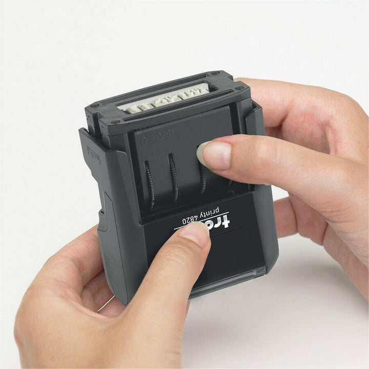 Image of Trodat E4820 Date Only Stamp, Date Stamp, 0.38" Impression Width x 1.62" Impression Length, 10000 Impression(s), Black, Recycled, 1 Each