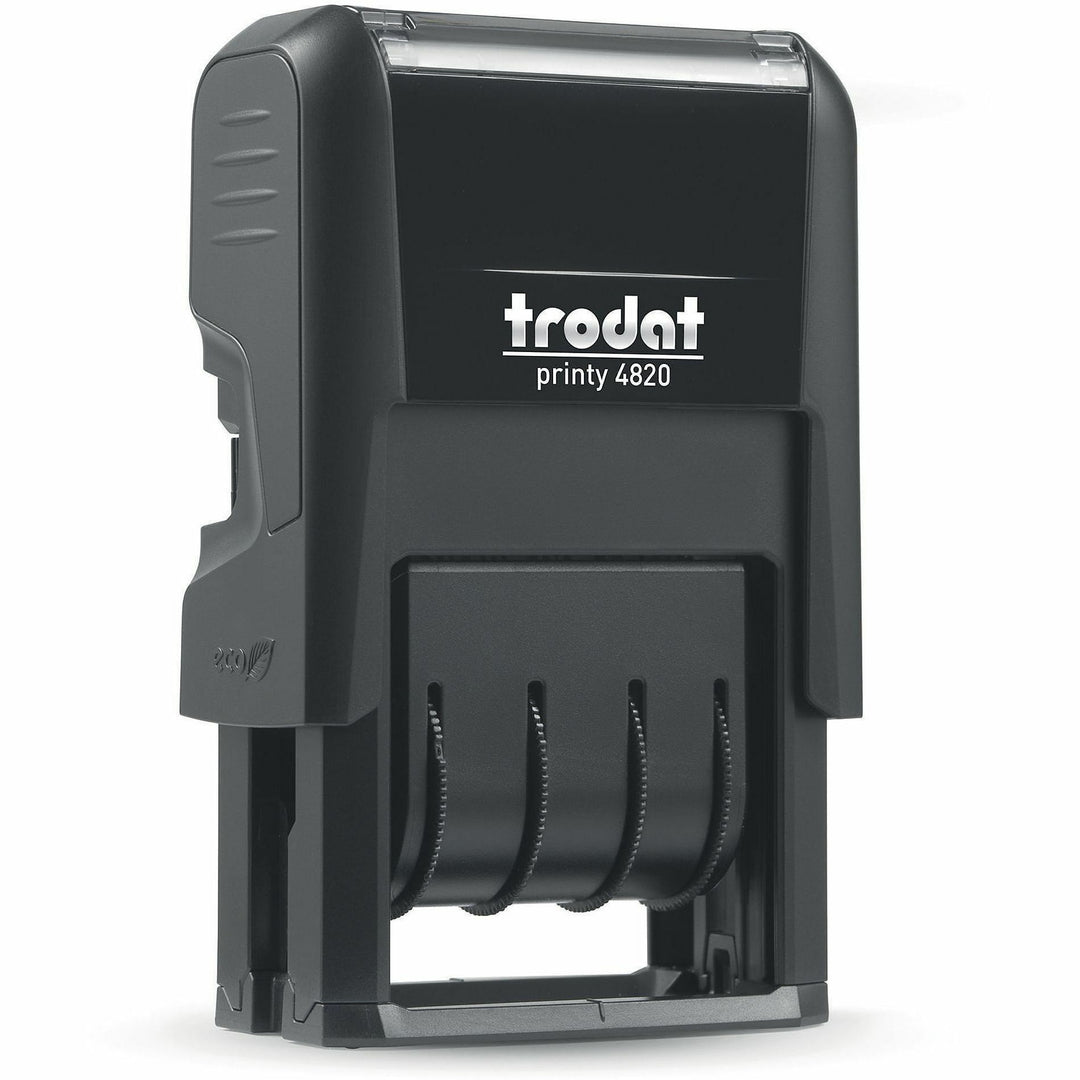 Image of Trodat E4820 Date Only Stamp, Date Stamp, 0.38" Impression Width x 1.62" Impression Length, 10000 Impression(s), Black, Recycled, 1 Each