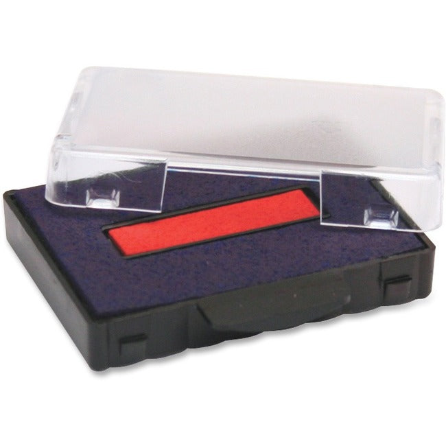 Image of Trodat P5440BR T5444 Replacement Ink Pad, Red, Blue Ink, Plastic, 1 Each