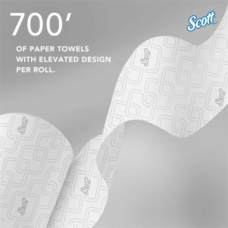 Image of Kimberly-Clark Professional Hard Roll Towels,1-3/4" Blue Core,7-1/2"x700',6RL/CT,WE