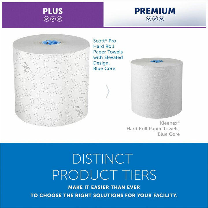 Image of Kimberly-Clark Professional Hard Roll Towels,1-3/4" Blue Core,7-1/2"x700',6RL/CT,WE