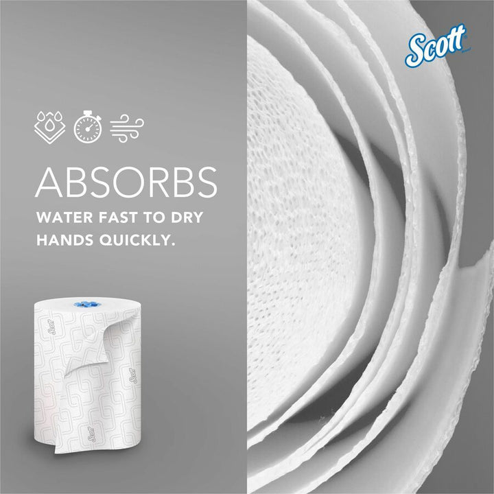 Image of Kimberly-Clark Professional Hard Roll Towels,1-3/4" Blue Core,7-1/2"x700',6RL/CT,WE