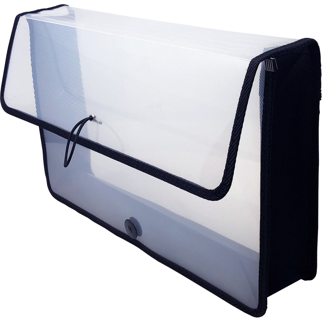Image of Lion File Wallet, Band/Button, 16"Wx10"H, Clear