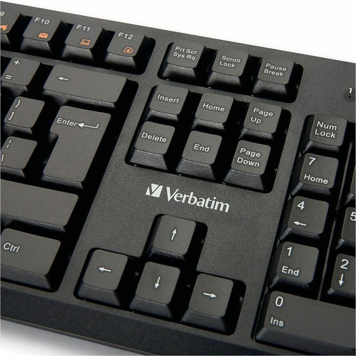 Image of Verbatim® Keyboard/Mouse,Wired,USB Type-A,Hot Keys,1000dpi,PC/Mac,BK