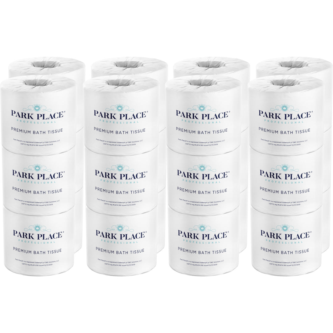 Image of Park Place PRKVBT24 Double-ply Premium Bath Tissue Rolls, 2 Ply, 420 Sheets/Roll, Embossed Pattern, White, 24 Rolls Per CartonCarton, 24 / Carton