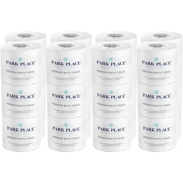 Image of Park Place PRKVBT24 Double-ply Premium Bath Tissue Rolls, 2 Ply, 420 Sheets/Roll, Embossed Pattern, White, 24 Rolls Per CartonCarton, 24 / Carton