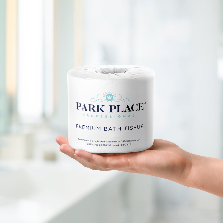 Image of Park Place PRKVBT24 Double-ply Premium Bath Tissue Rolls, 2 Ply, 420 Sheets/Roll, Embossed Pattern, White, 24 Rolls Per CartonCarton, 24 / Carton