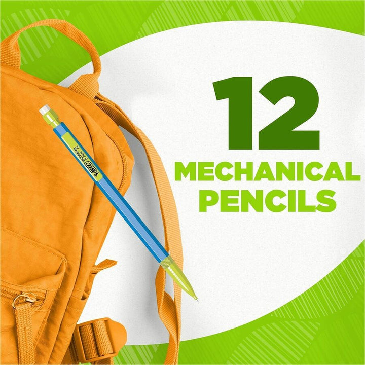 Image of ecolutions MPE12-BLK Xtra Life Mechanical Pencil, 0.7 mm Black Lead, #2, HB, Medium Point, Assorted Barrel, 12 / Dozen