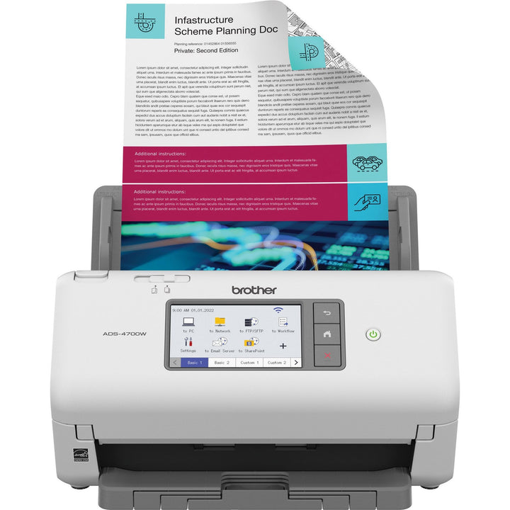 Image of Brother Scanner,Touchscreen,40ppm,80Pages,11.7"x8.5"x7.5",WE