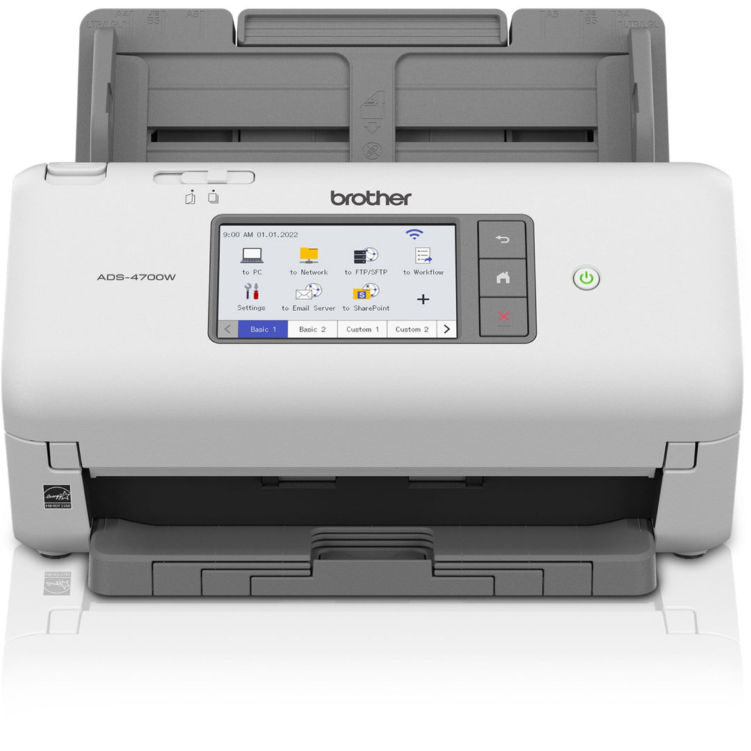 Image of Brother Professional Desktop Scanner ADS-4700W, 48-bit Color, 40 ppm (Mono), 40 ppm (Color), Duplex Scanning, USB, 1 Each