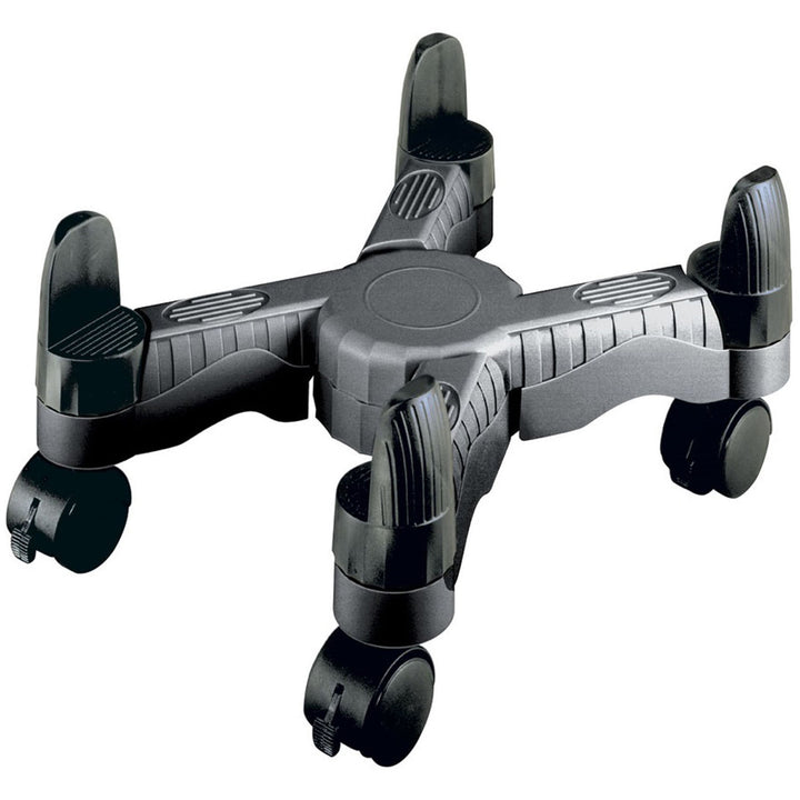Image of Data Accessories Company 02157 Scissors-style Mobile CPU Stand, 10" Width, Floor, Plastic, Black, 1 Each, TAA Compliant