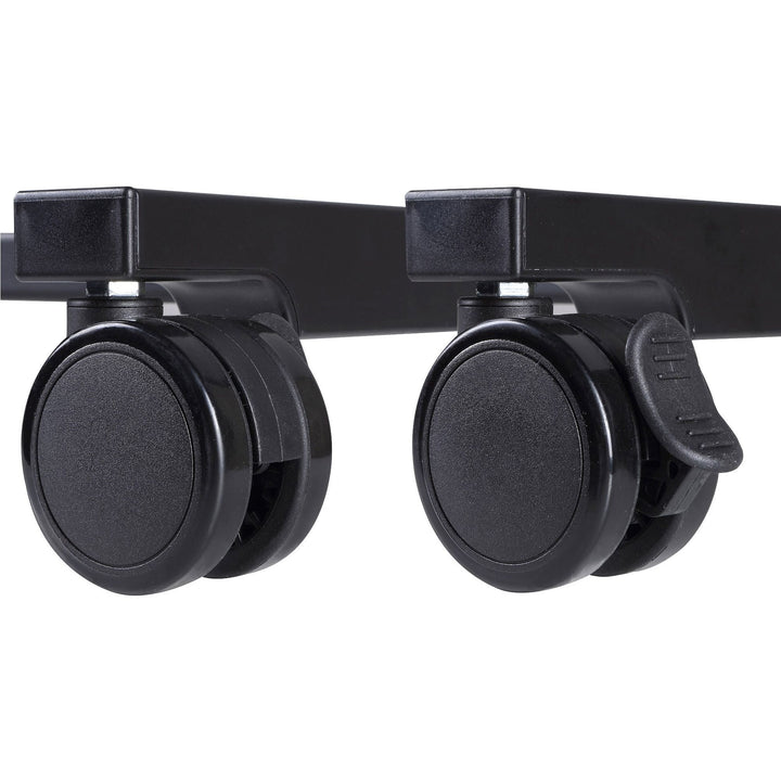 Image of Lorell Desk,w/Holders,Mobile,Height Adj,26-5/8"x19-1/8"x43",BK/CCL