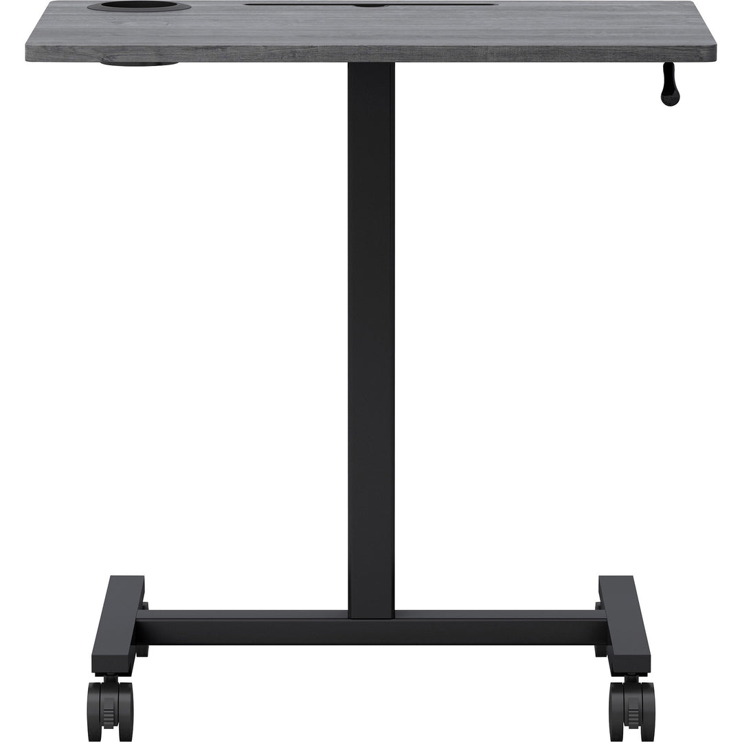 Image of Lorell Desk,w/Holders,Mobile,Height Adj,26-5/8"x19-1/8"x43",BK/CCL