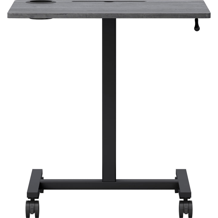 Image of Lorell Desk,w/Holders,Mobile,Height Adj,26-5/8"x19-1/8"x43",BK/CCL