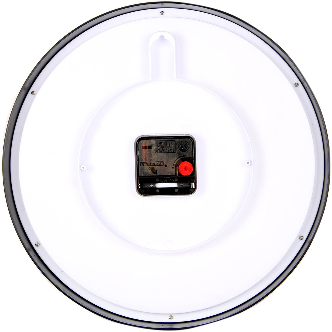 Image of Victory Light Clock,Wall,Plastic,11-3/4"Dia,1-3/4"D,Black/Gray