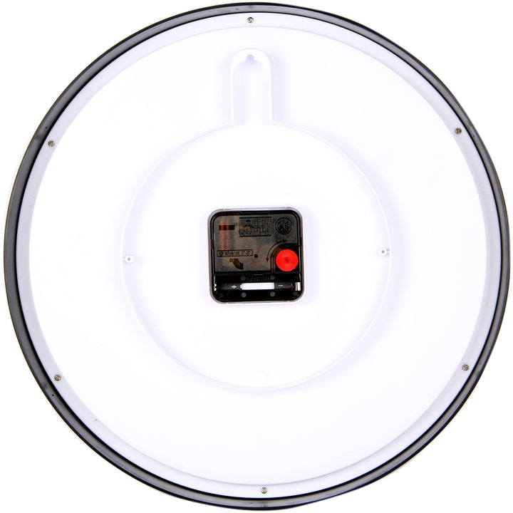 Image of Victory Light Clock,Wall,Plastic,11-3/4"Dia,1-3/4"D,Black/Gray
