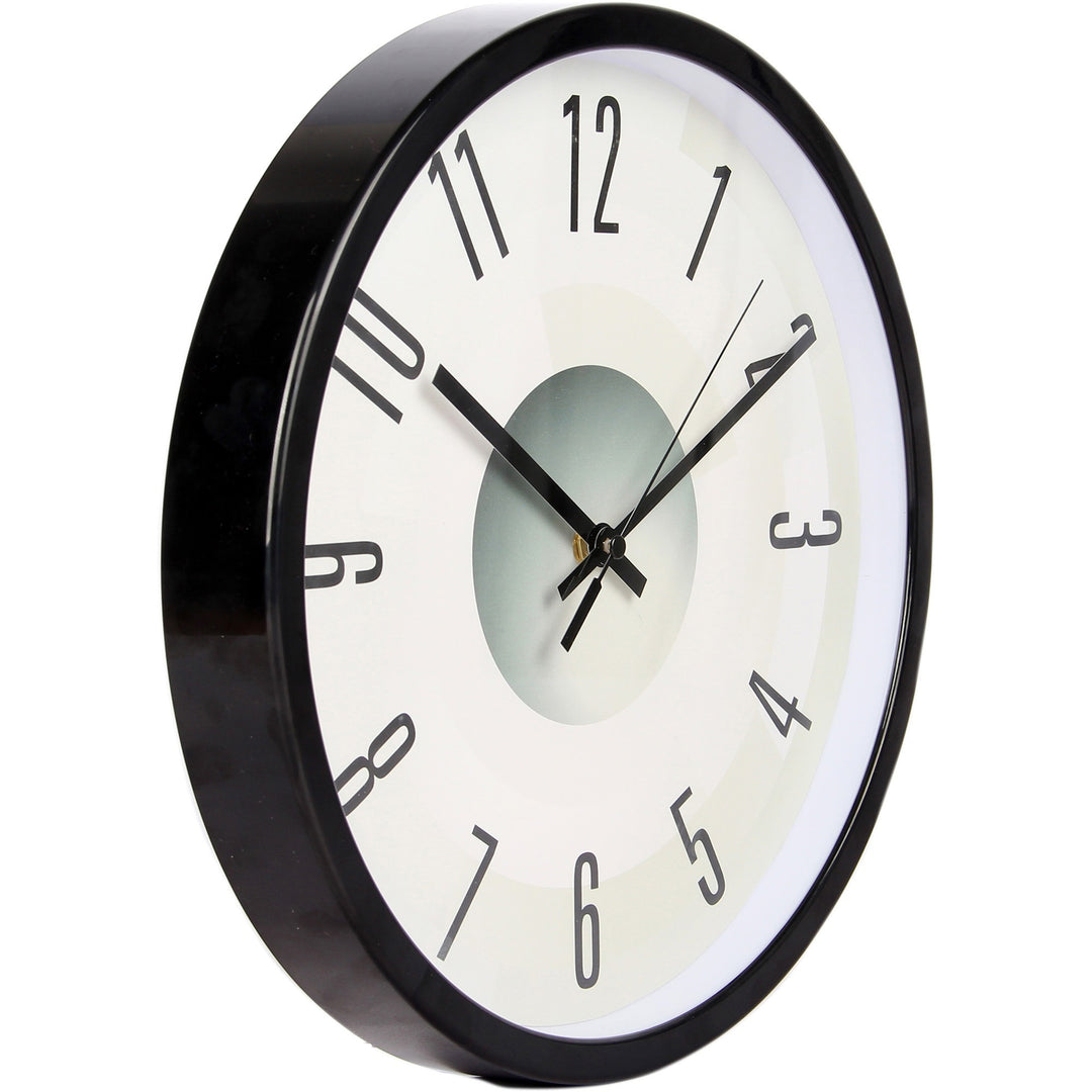 Image of Victory Light Clock,Wall,Plastic,11-3/4"Dia,1-3/4"D,Black/Gray
