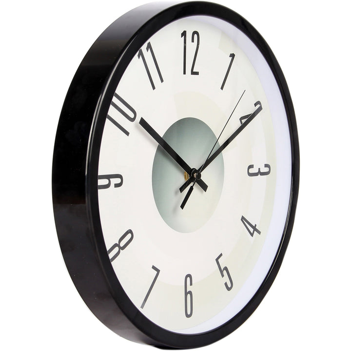 Image of Victory Light Clock,Wall,Plastic,11-3/4"Dia,1-3/4"D,Black/Gray