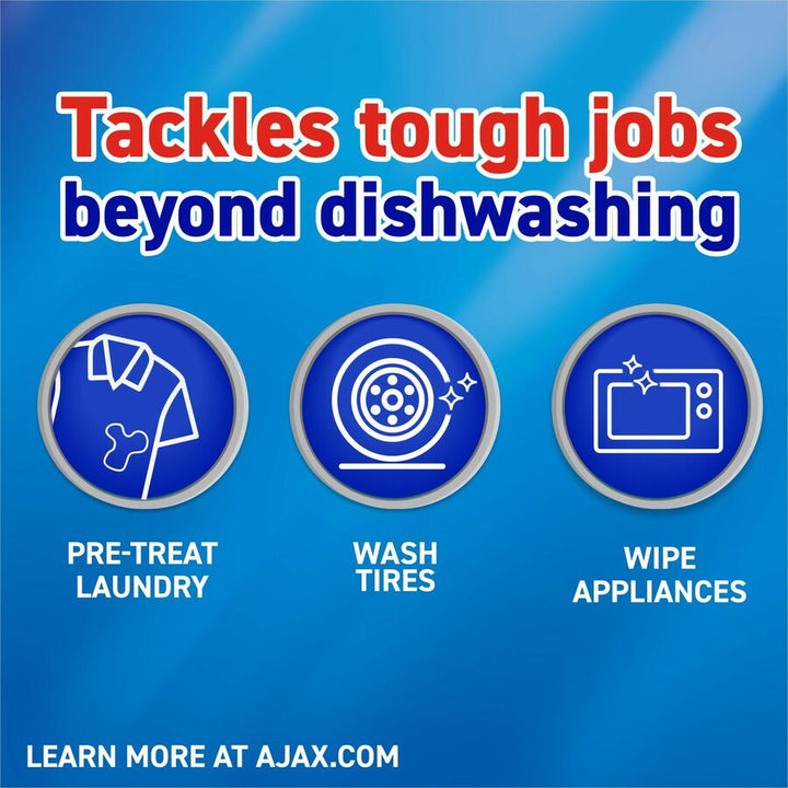 Image of AJAX 144678 Triple Action Dish Soap, 28 fl oz (0.9 quart), Orange Scent, Pleasant Scent, Phosphate-free, Kosher-free, Orange, 1 Each