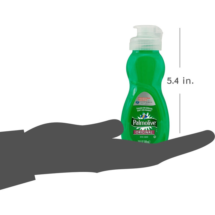 Image of Palmolive 201417 Original Dish Liquid, 3 fl oz (0.1 quart), Original Scent, Phosphate-free, pH Balanced, Green, 72 / Carton