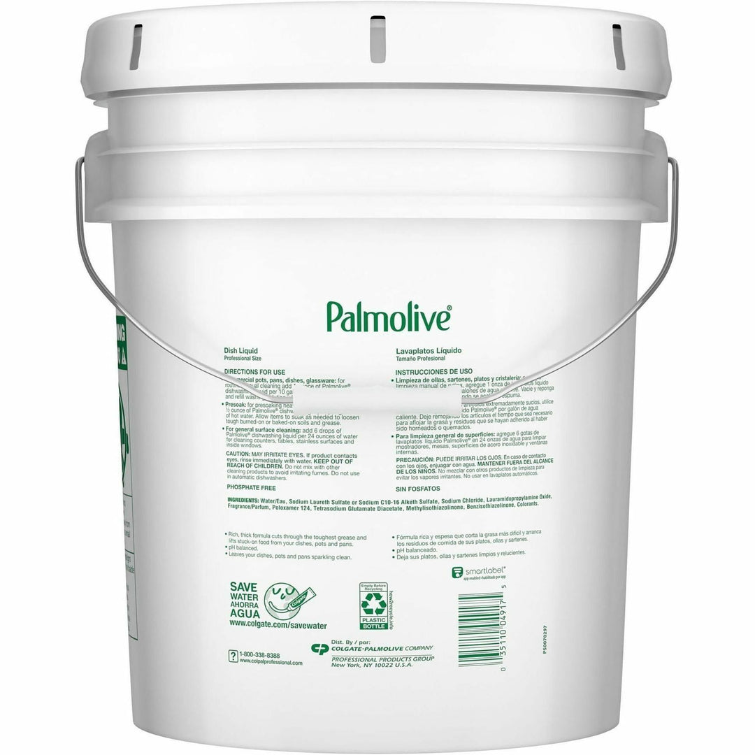 Image of Palmolive 204917 Professional Dishwashing Liquid, 640 fl oz (20 quart), Long Lasting, Phosphate-free, pH Balanced, Green, 1 Each