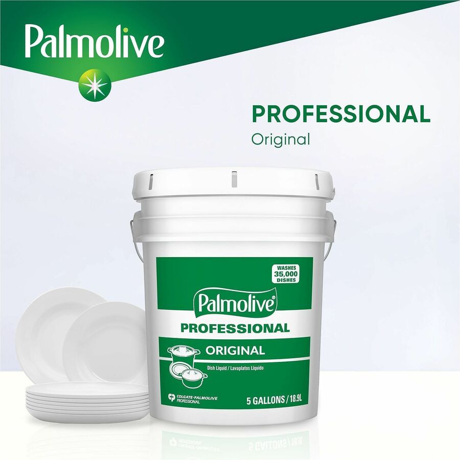 Image of Palmolive 204917 Professional Dishwashing Liquid, 640 fl oz (20 quart), Long Lasting, Phosphate-free, pH Balanced, Green, 1 Each