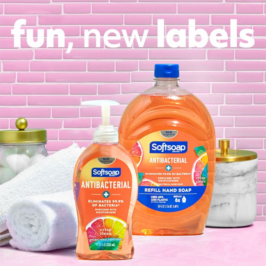 Image of Colgate Palmolive Hand Soap, Liquid, Crisp Clean, Antibac, 11.25 fl oz,6/CT,OE