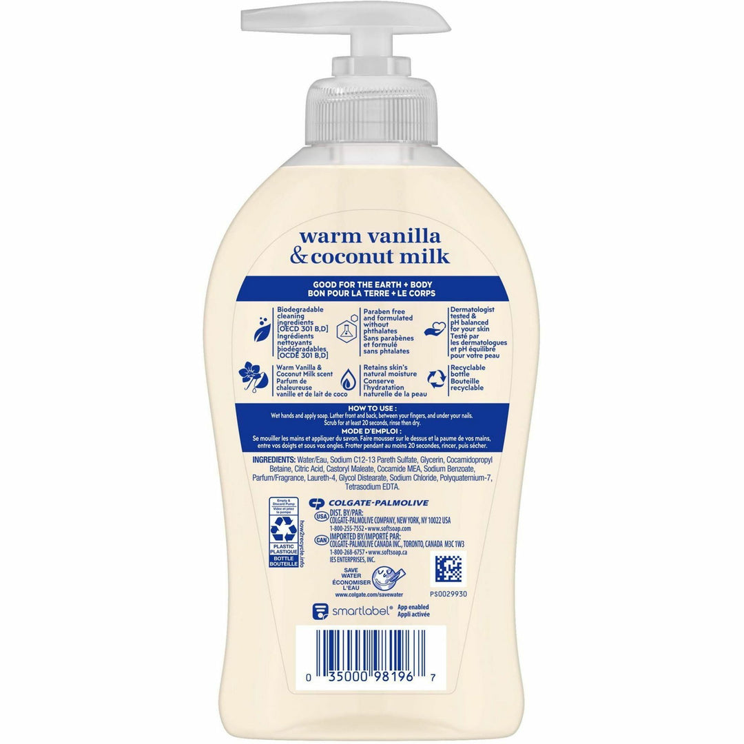Image of Colgate Palmolive Hand Soap, Softsoap, Vanilla/Coconut Milk, 11.25oz, WE